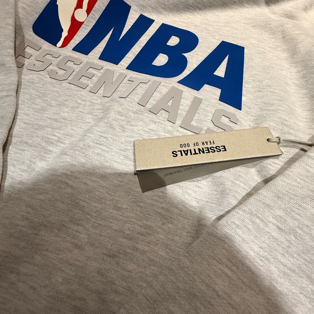 Essential Fear Of God Light Heather NBA Hoodie (XS) - Picture 9 of 12